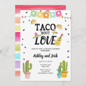 Invitation Douche de couples de cactus d'amour d'accès de (Devant / Derrière)