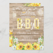 Invitation Douche de couples du bébé Q d'invitation de baby (Devant / Derrière)