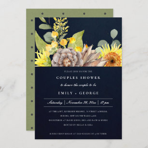 INVITATION DOUCHE DE COUPLES FLORAUX EUCALYPTUS DE MARINE SUN