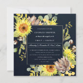 INVITATION DOUCHE DE COUPLES FLORAUX EUCALYPTUS DE MARINE SUN (Devant)