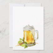 Invitation Douche de couples géométriques dorés de verdure de (Dos)