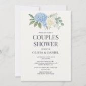 Invitation Douche de couples Hydrangea Botanique Eucalyptus (Devant)
