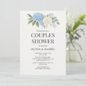 Invitation Douche de couples Hydrangea Botanique Eucalyptus (Debout devant)
