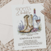Invitation Douche de couples occidentaux Boots and Bubbly