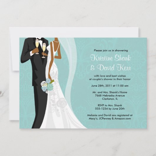 Invitation Douche de couples - version 2 (Devant)