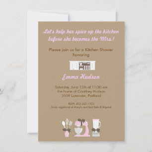 Invitation Douche de cuisine