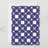 Invitation Douche de cuisine | Fête des mariées Marine Bleue (Dos)