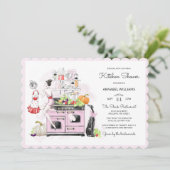 Invitation Douche de cuisine rétro (Debout devant)