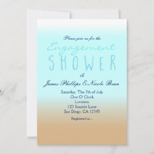 Invitation Douche de fiançailles à l'aquarelle élégante ombré