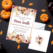 Invitation Douche de Fleurs Sauvages d'Automne Cha