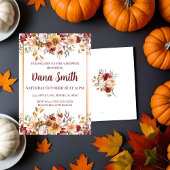 Invitation Douche de Fleurs Sauvages d'Automne Cha