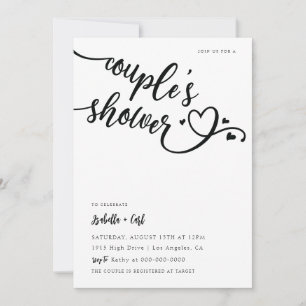 Invitation Douche de Hearts Couple