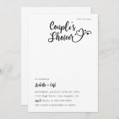 Invitation Douche de Hearts Couple (Devant / Derrière)