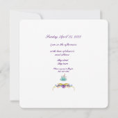 Invitation Douche de la fête du thé de la nuptiale turquoise (Dos)