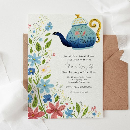 Invitation Douche de la fête du thé nuptiale