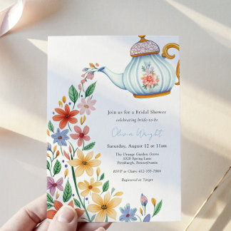 Invitation Douche de la fête du thé nuptiale