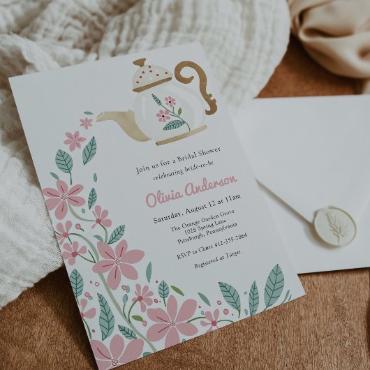 Invitation Douche de la fête du thé nuptiale