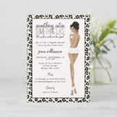 Invitation Douche de la mariée Empreinte de léopard (Debout devant)