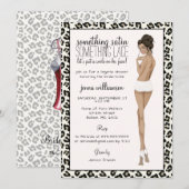 Invitation Douche de la mariée Empreinte de léopard (Devant / Derrière)