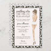 Invitation Douche de la mariée Empreinte de léopard (Devant / Derrière)