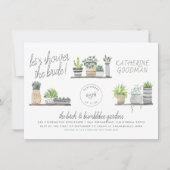 Invitation Douche de la mariée Moderne de verdure Houseplants (Devant)
