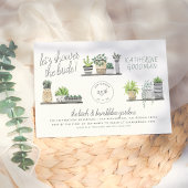 Invitation Douche de la mariée Moderne de verdure Houseplants