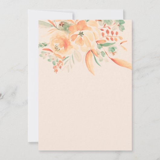Invitation Douche de la nuptiale boho vert corail (Dos)