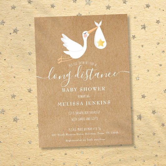 Invitation Douche de longue distance Sprinkle par la poste Ru