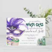 Invitation Douche de Mardi Gras Couple (Debout devant)