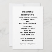 Invitation Douche de Mariage (Dos)