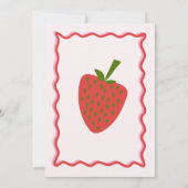 Invitation Douche de mariage amour fraise rouge sucrée (Dos)