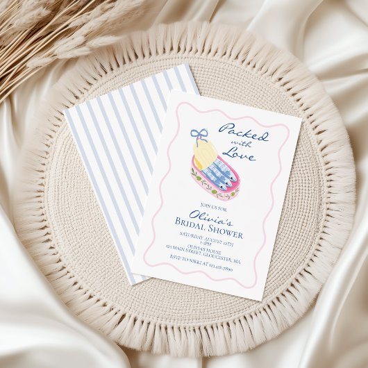 Invitation Douche de Mariage aux Sardines 'Packed with Love'