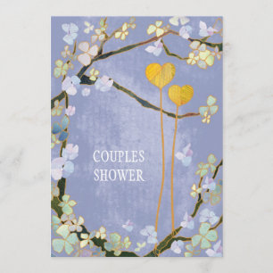 Invitation Douche de mariage bleu printemps doux Couples