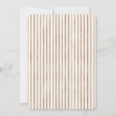 Invitation Douche de Mariage Cocoa Bow Marron Crème Rayures (Dos)