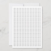 Invitation Douche de mariage de bord blanc noir géométrique (Dos)