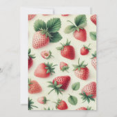 Invitation Douche de Mariage de Pile de Crêpes aux Fraises (Dos)