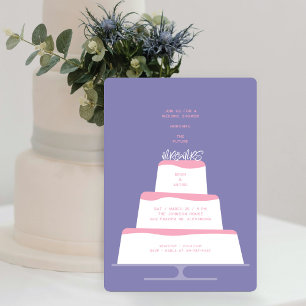 Invitation Douche de Mariage glacé rose moisi Couple