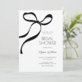 Invitation Douche de mariée à arc noir (Debout devant)