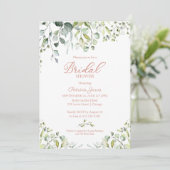 Invitation Douche de Mariée à la Verdure d'Eucalyptus Aquarel (Debout devant)