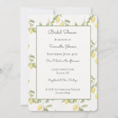 Invitation Douche de Mariée aux Citrons Jaunes (Devant)