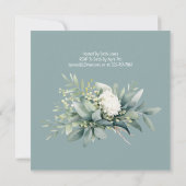 Invitation Douche de Mariée Été Sage et Fleurs Blanches (Dos)