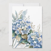 Invitation Douche de Mariée Fleurie Bleue Luxe Douce (Dos)