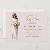 Invitation Douche de mariée moderne (Devant / Derrière)