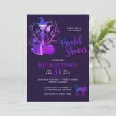 Invitation Douche de mariée noire pour Halloween (Debout devant)