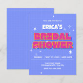 Invitation Douche de mariée pop rétro (Devant / Derrière)