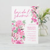 Invitation Douche de mariée rose décontractée (Debout devant)