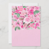 Invitation Douche de mariée rose décontractée (Dos)