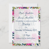 Invitation Douche de Mariée Roses Vintage (Devant)