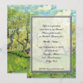 Invitation douche de mariée, van Gogh, verger en fleurs (Devant / Derrière)