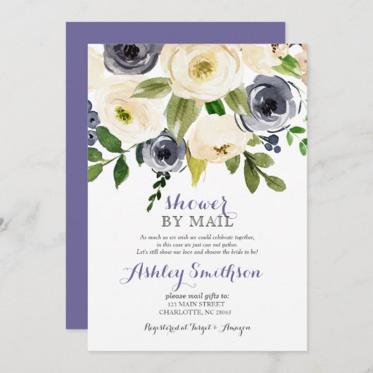 Invitation Douche de marine par douche à nage par courrier (Devant / Derrière)